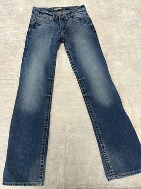 BKE Men’s Bootcut Jeans in Faded Dark Blue
